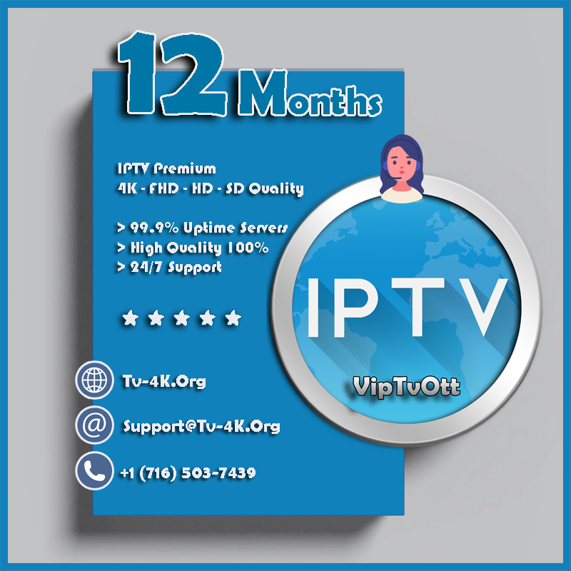IPTv 12 Months Plan Subscription - IPTV Service Provider