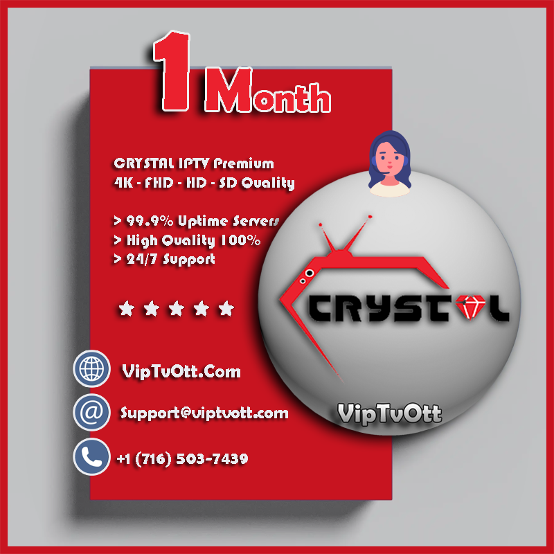 Crystal IPTV 1 Month Subscription