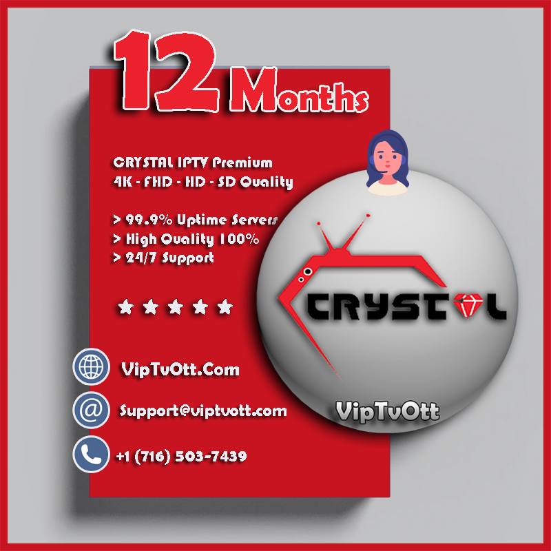 Crystal IPTV 12 Months Subscription