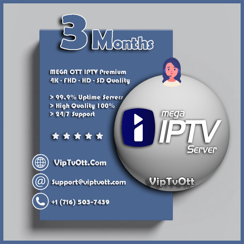 Mega Ott IPTv 3 Months Subscription