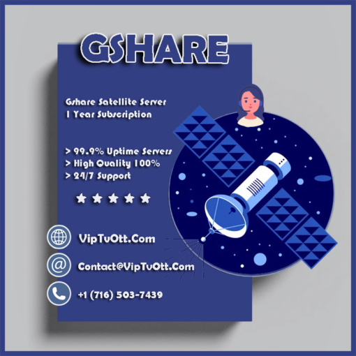 Gshare Satellite Server 1 Year Subscription