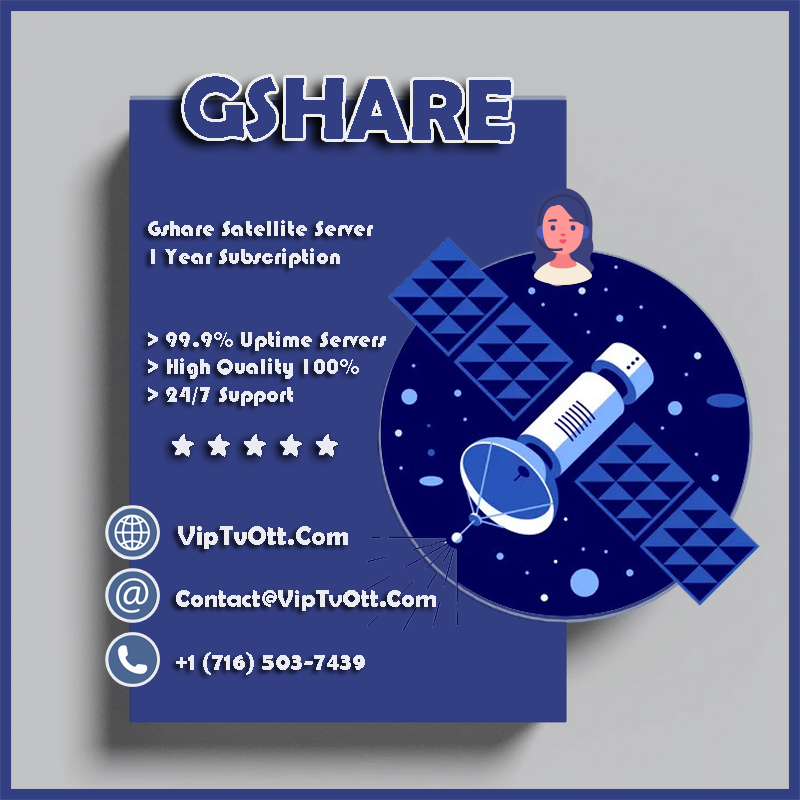 Gshare Satellite Server 1 Year Subscription